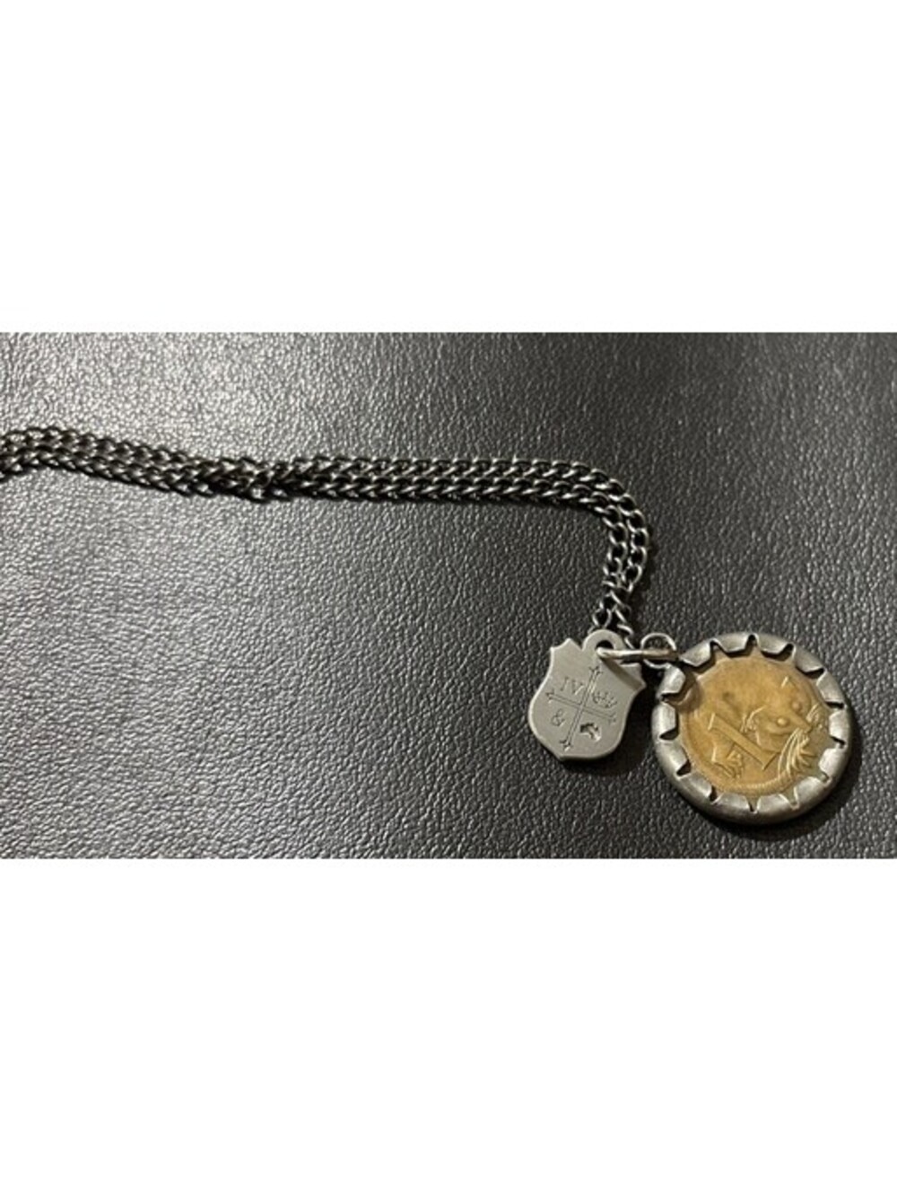 Queen Elizabeth II 1971 Australia Coin Pence Coat Of Arms Charm Pendant VTG Art
